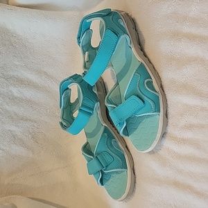 Lands End All Weather Teal Sandals Size 10